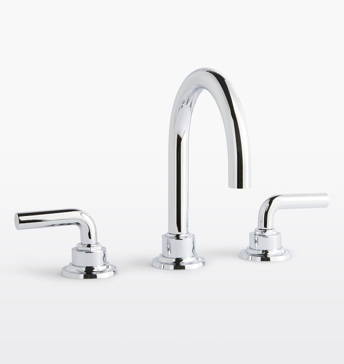 Descanso Tall Spout Smooth Lever Widespread Bathroom Faucet | Rejuvenation