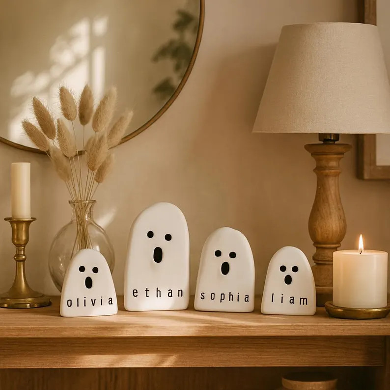 Personalized Family Halloween Ghost Decor, Handmade Fall Decoration Gift | Etsy (Global)