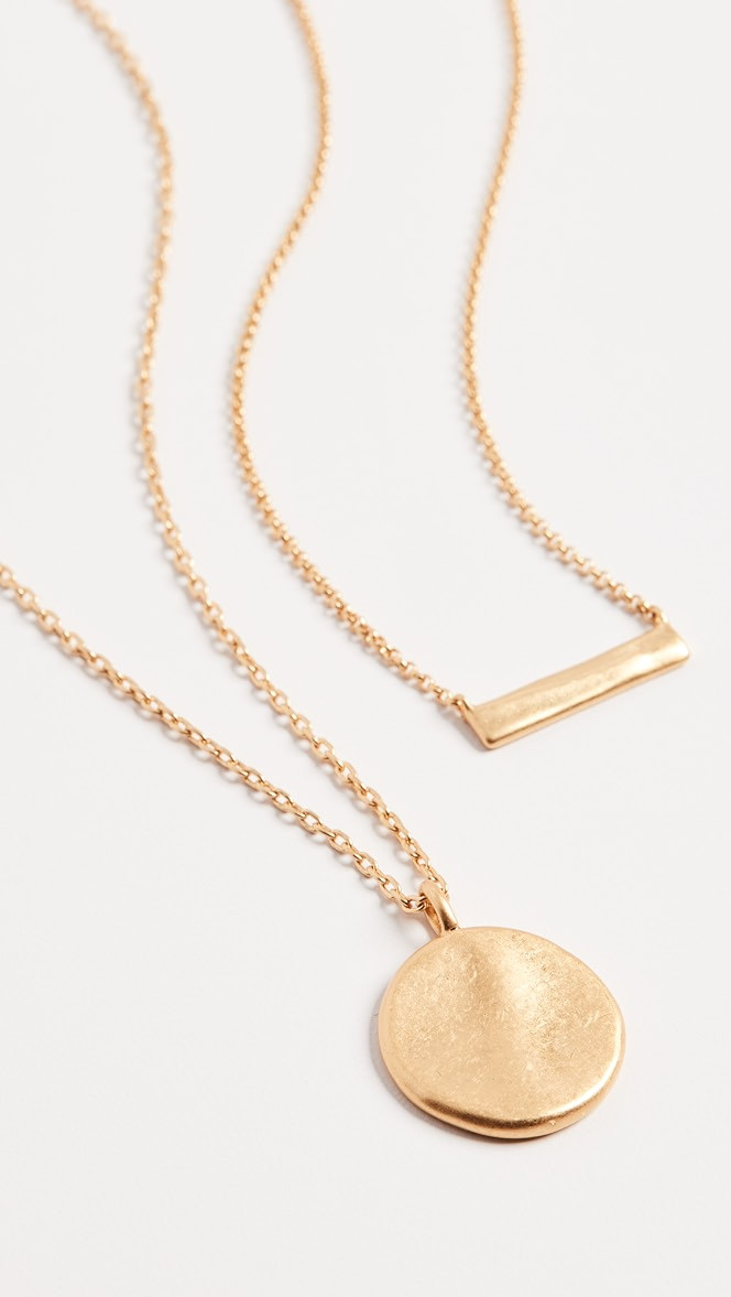 Fine Hammered Coin Pendant Layer Necklace | Shopbop