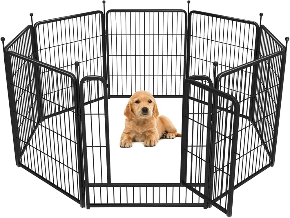 FXW Rollick Dog Playpen Designed for Camping, Yard, 32" Height for Small/Medium Dogs, 8 Panels | Amazon (US)