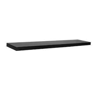 Home Decorators Collection 36 in. L x 7.75 in. W Slim Floating Black Shelf 9085642 - The Home Dep... | The Home Depot