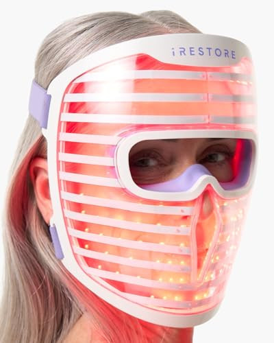 iRestore LED Face Mask for Youthful Skin, Red Light Therapy for Face, Red, Blue & Infrared Therapy for Wrinkles, Fine Lines, Dark Spots with 360 LEDs, Skincare Device for Women & Men | Amazon (US)