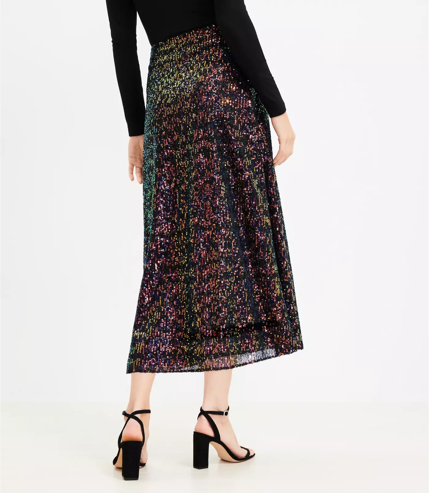 Sequin Midi Skirt | LOFT