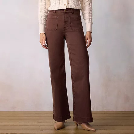 Women's LC Lauren Conrad Super High Rise Wide Leg Denim Trousers, Size: 6, Superlight Blue | Kohl's