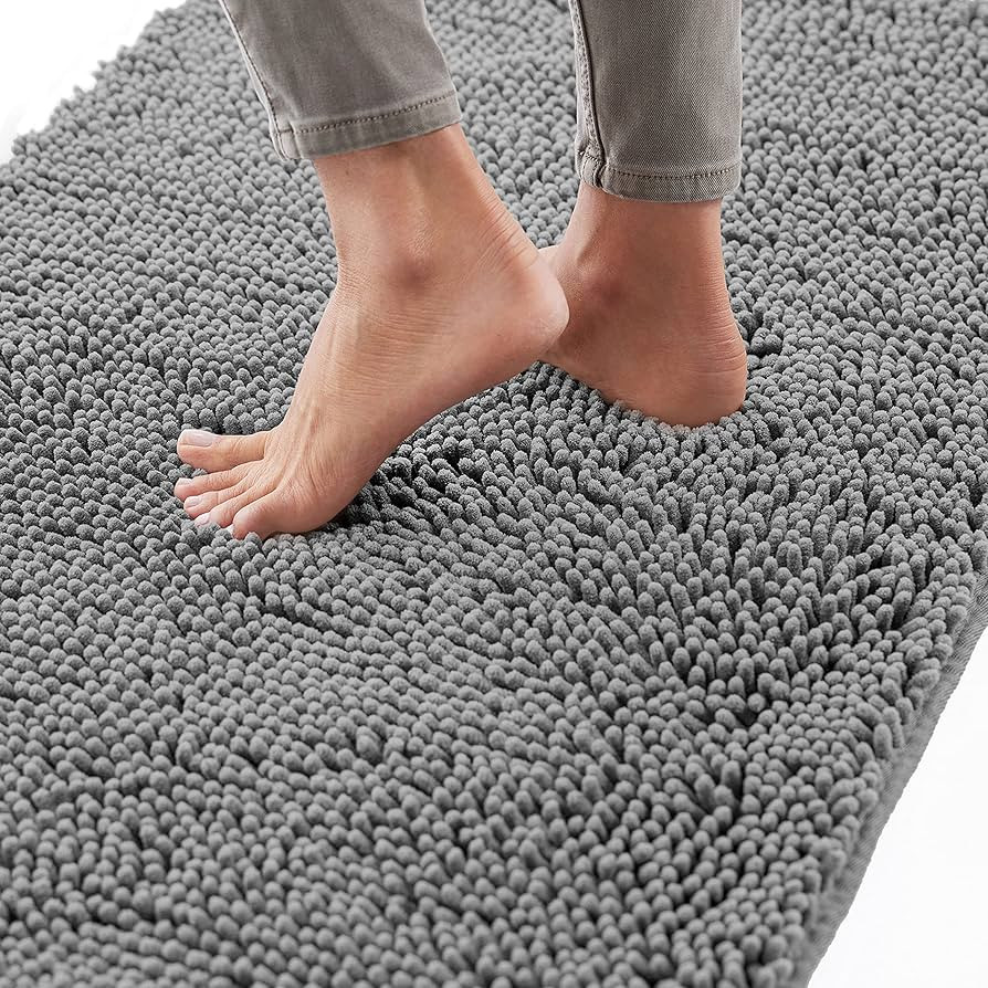 Gorilla Grip Bath Rug Mat, Thick Soft Absorbent Chenille, Quick Dry Microfiber Mats, Rubber Backi... | Amazon (US)