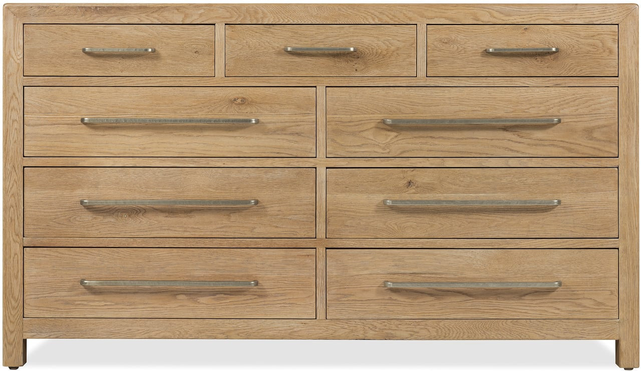 Driftwood Nine-Drawer Dresser In Light Wood | 1stopbedrooms