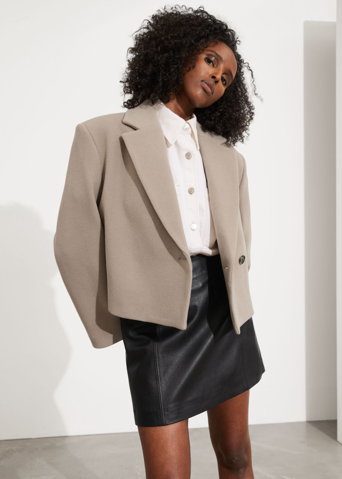 Leather Mini Skirt - Black | & Other Stories US