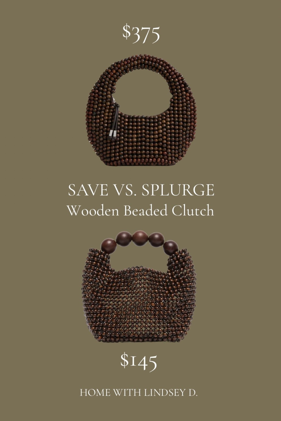 SPLURGE VS. SAVE | Wooden beaded clutch

#LTKOver40 #LTKHome