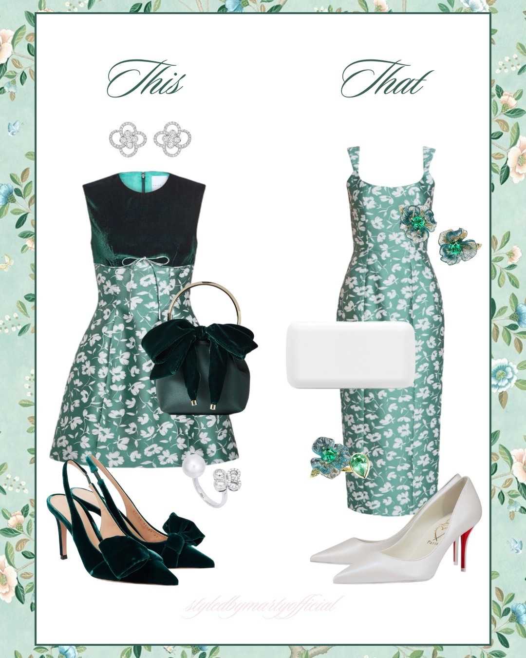 This or That?🤍🌱

Feminine style, feminine outfit, elegant style, elegant outfit , wedding guest dress, winter wedding, winter wedding guest dress, green dress, floral dress, floral fashion, formal wear 

#LTKootd #LTKWedding #LTKMidsize