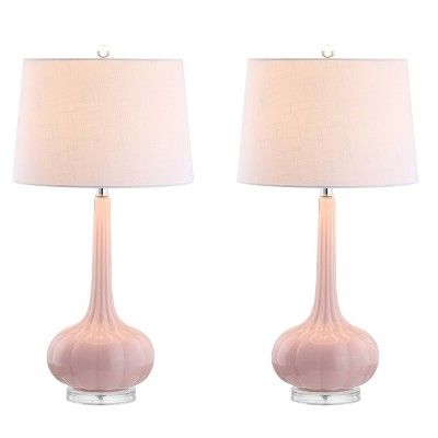 28.5" (Set of 2) Bette Glass Teardrop Table Lamp (Includes LED Light Bulb) - JONATHAN Y | Target