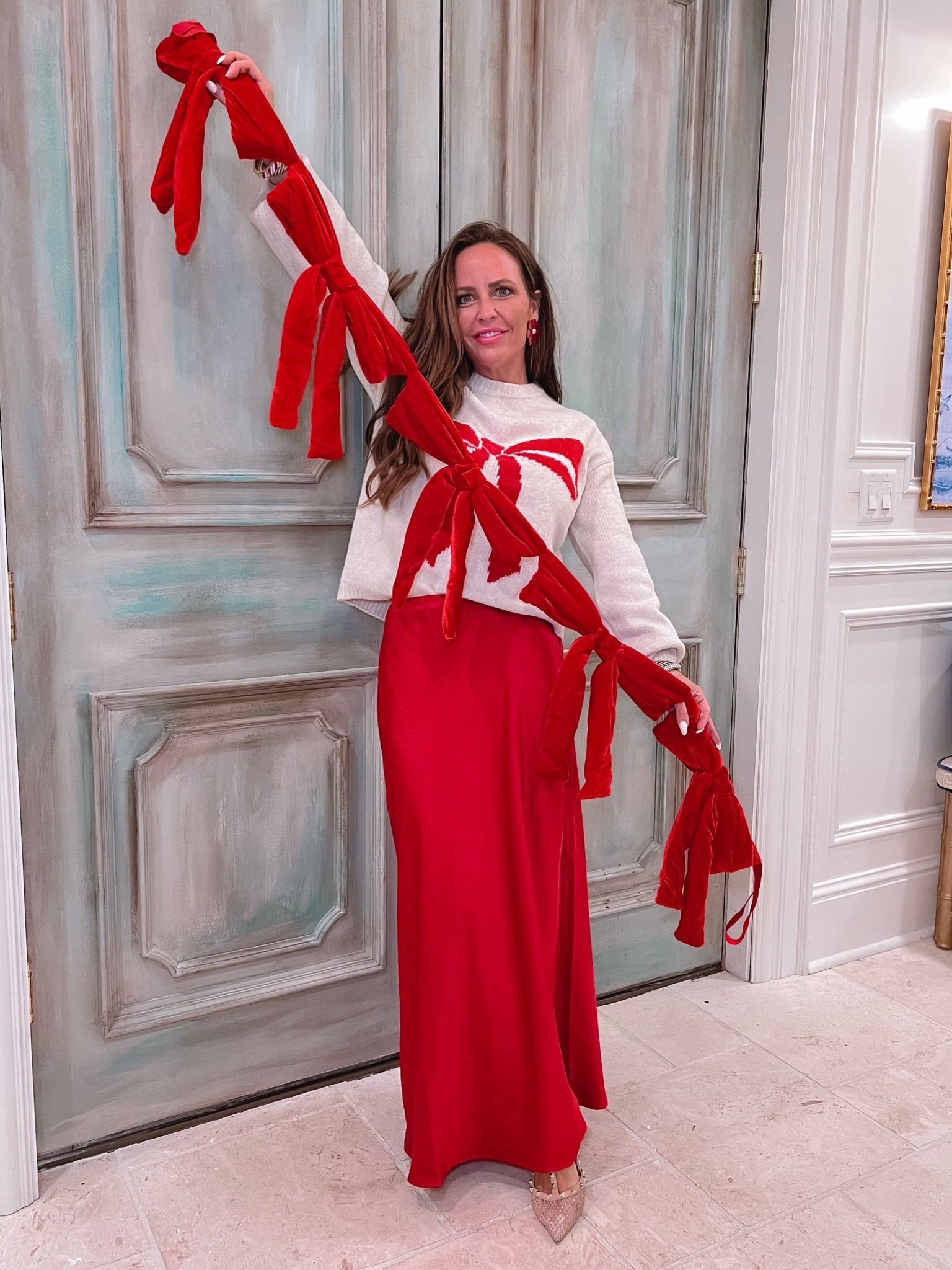 Bows on bows. Linking similar pieces that I wore last holiday season 

#LTKSeasonal #LTKFindsUnder50 #LTKHoliday