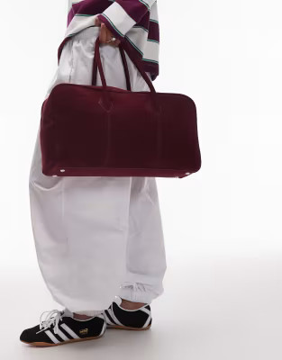 Urbancode suede bowling bag in brugundy | ASOS | ASOS (Global)