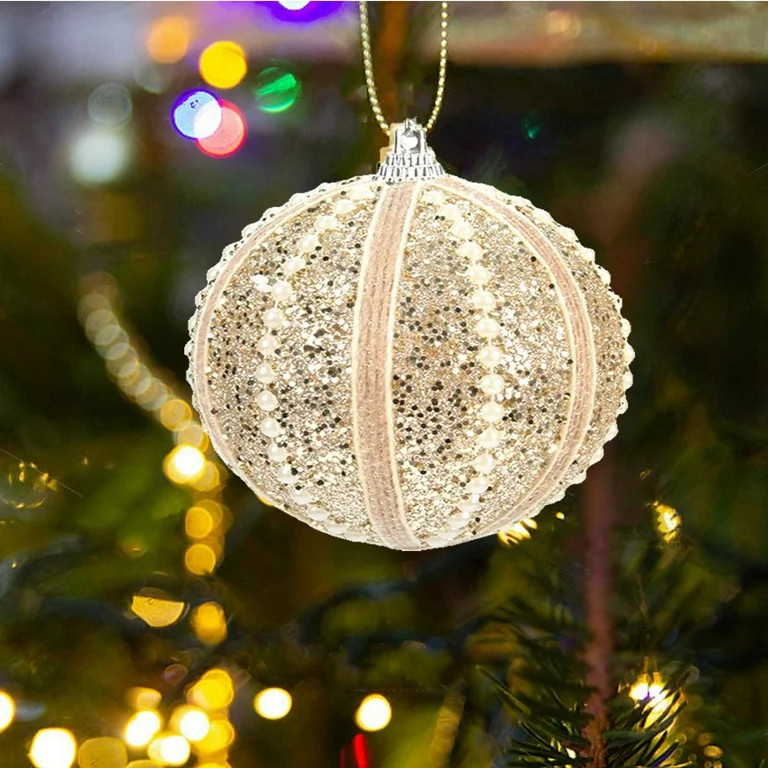 Kbndieu Christmas Tree Balls Ornaments for Christmas Decorations, 3.14 Inch Big Gold Shatterproof... | Walmart (US)