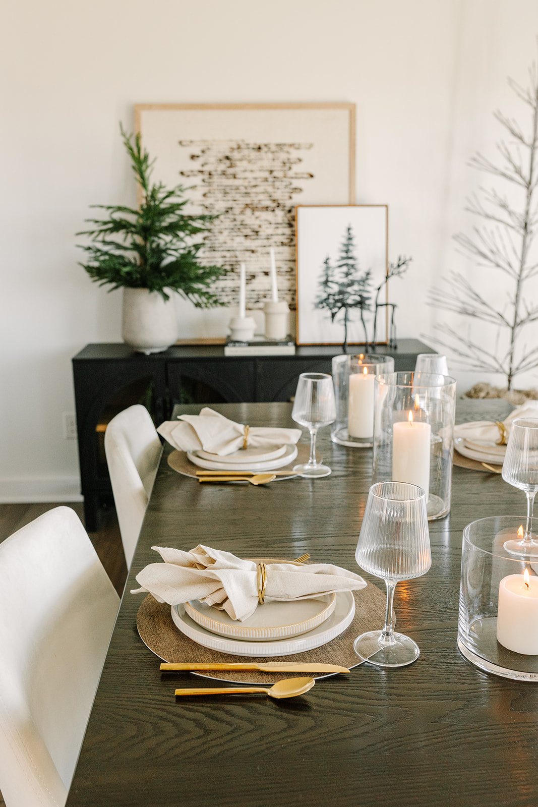 My dining table and dining room are all set for Christmas—cozy layers, twinkle lights, and festive touches in every detail 🎄🍽️  

 

#LTKHoliday #LTKHome