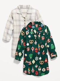 Matching Print Henley Nightgown 2-Pack for Toddler Girls | Old Navy (US)
