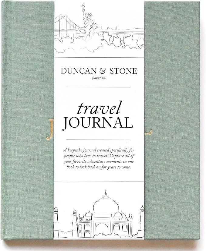 Travel Journal by Duncan & Stone - Sage Green | Travel Planner for Best Friend Gift | Vacation Sc... | Amazon (US)