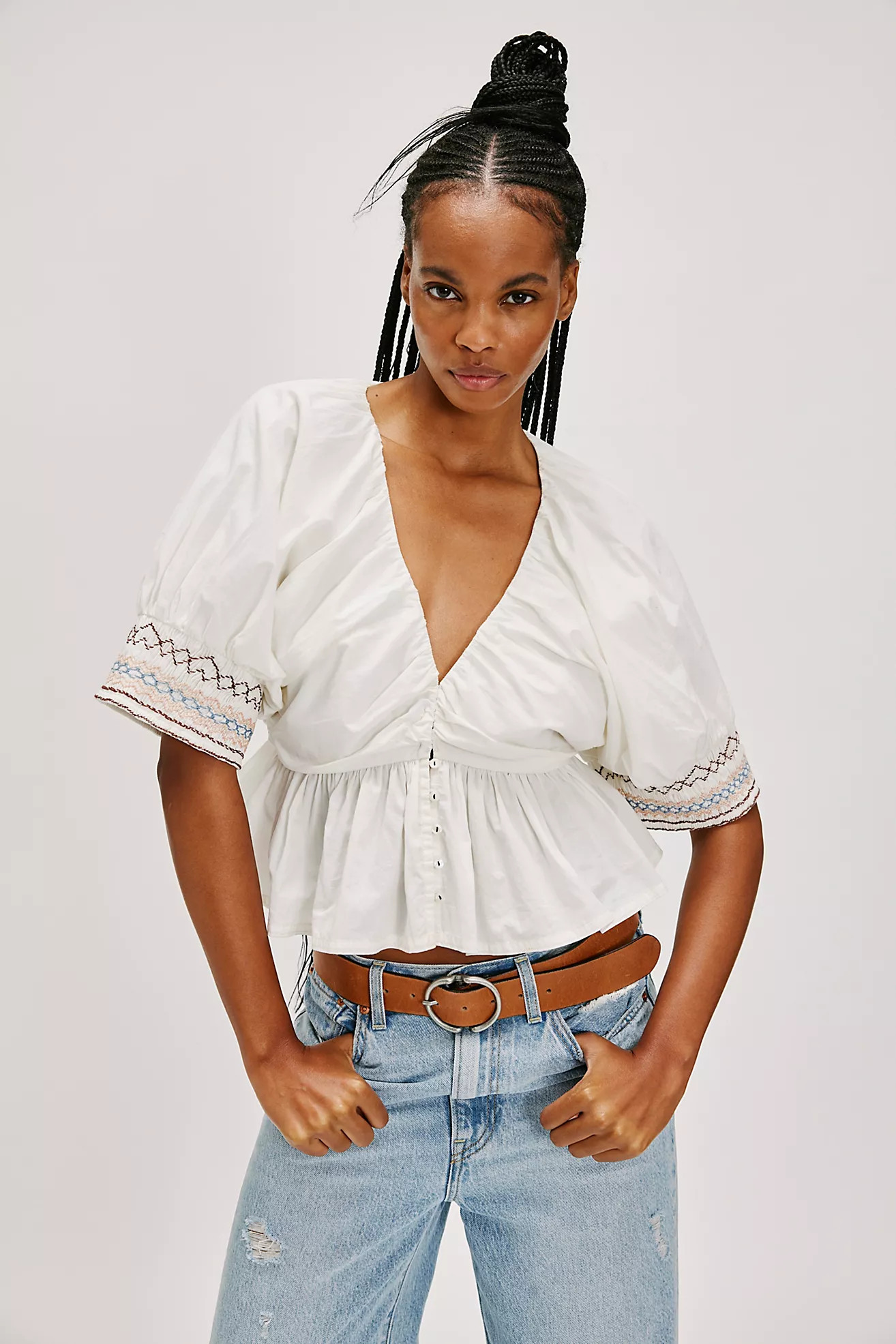 Where We Meet Smocked Blouse | Free People (Global - UK&FR Excluded)