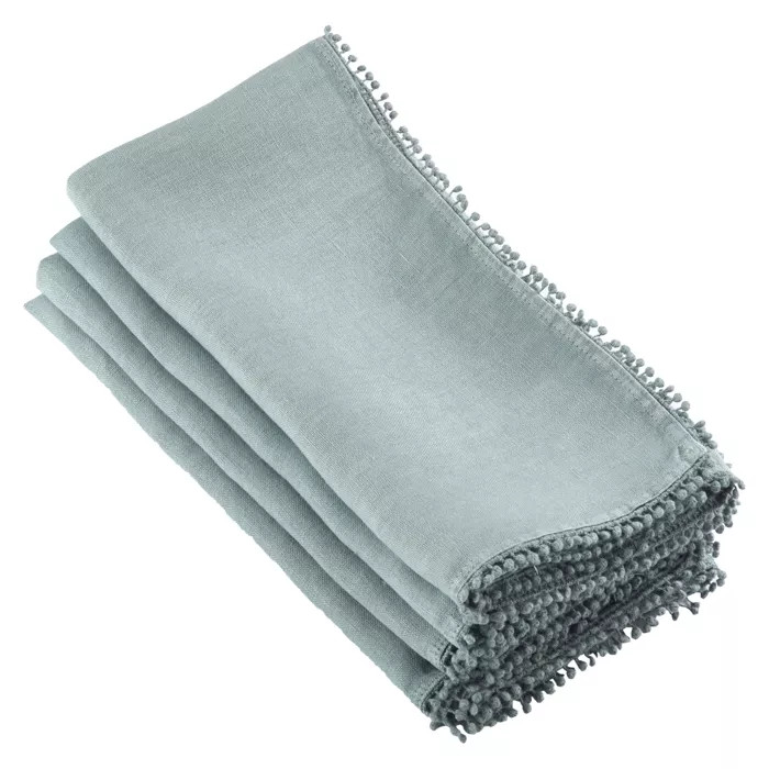 (Set of 4) PomPom Design Napkin (20") - Saro Lifestyle® | Target