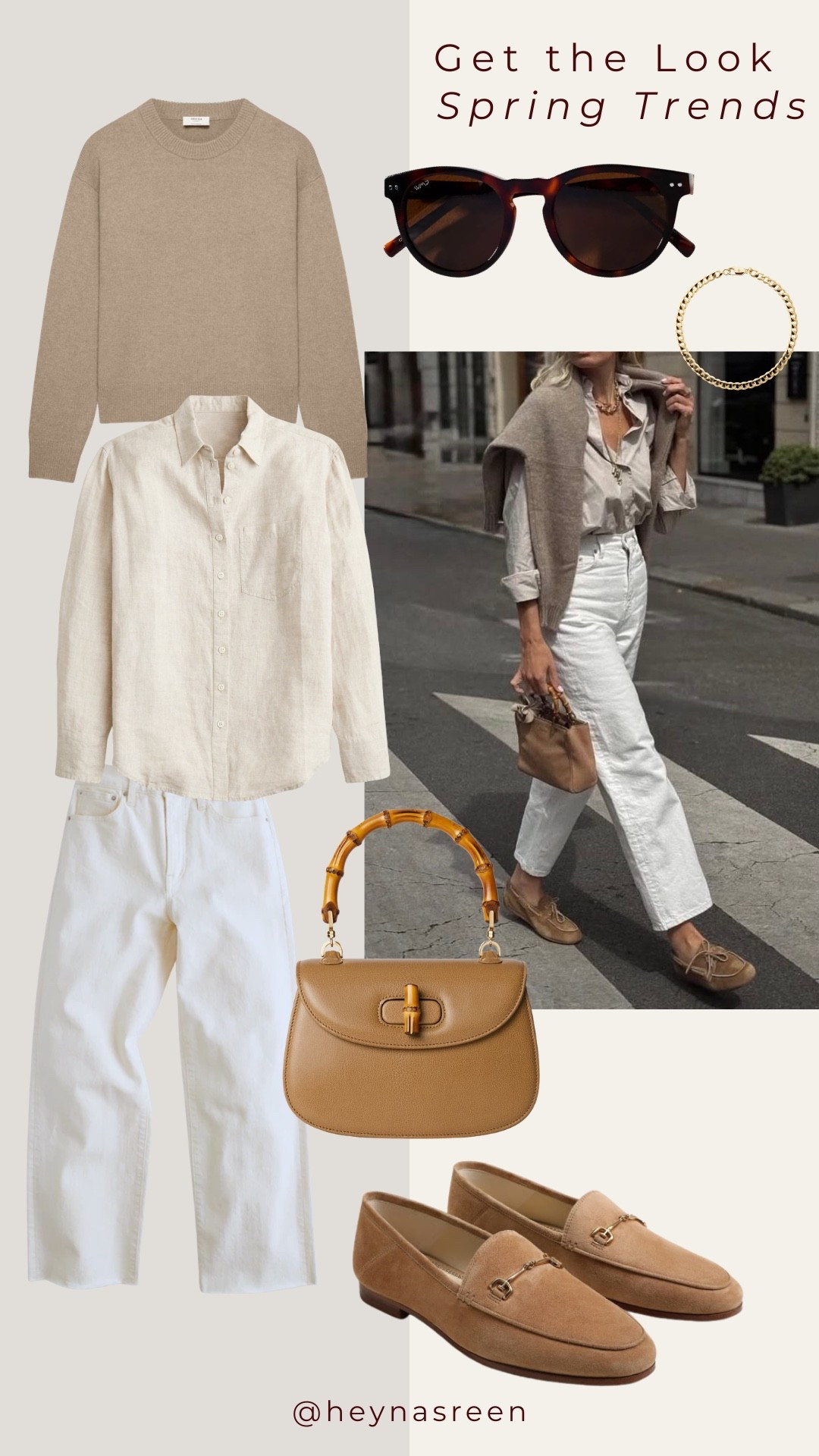 Love this look because it’s tonal and all the pieces are great closet staples. 