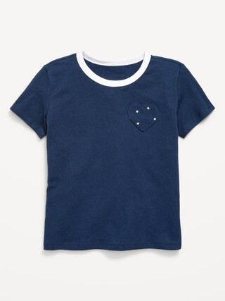 Softest Short-Sleeve Pocket T-Shirt for Girls | Old Navy (US)