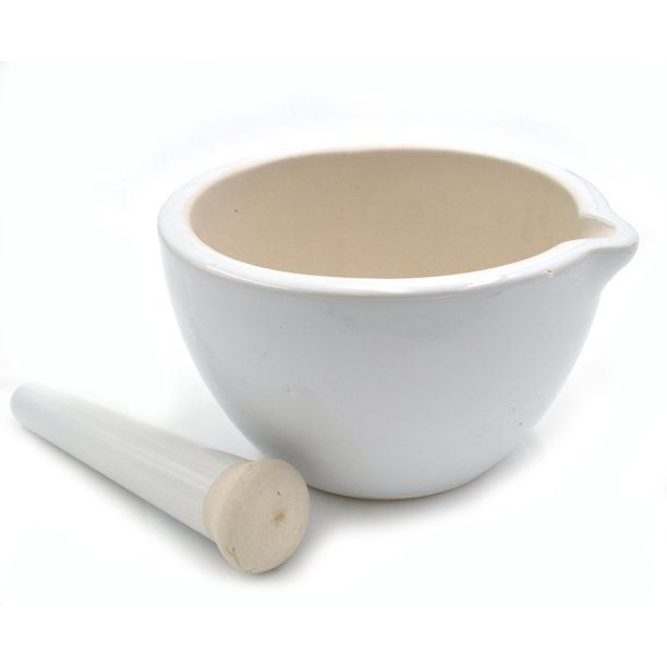 Huge Porcelain Mortar & Pestle, thick walled, Outer dia 238mm (9.375") Textured Bowl and spout - ... | Walmart (US)