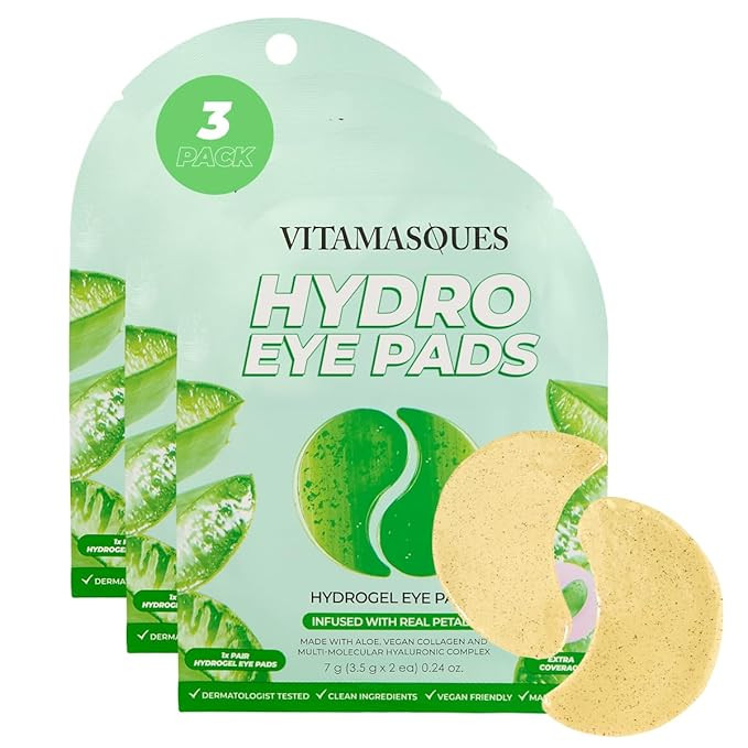 Vitamasques Hydrogel Eye Pads - Infused with Real Petals, Under Eye Mask, Birthday Gifts For Wome... | Amazon (US)