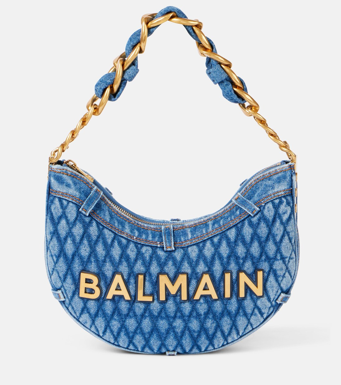 1945 Moon quilted denim shoulder bag | Mytheresa (US/CA)