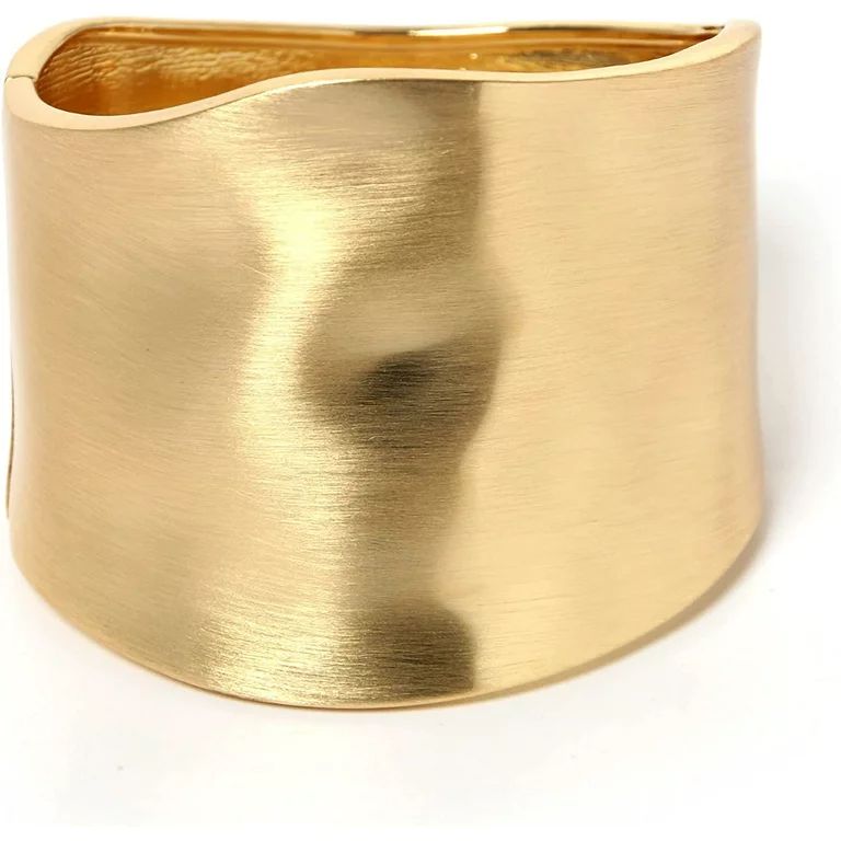 Gold Cuff Bracelets for Women Fashion Chunky Gold Bracelets for Women Hinge Gold Bangle Bracelets... | Walmart (US)