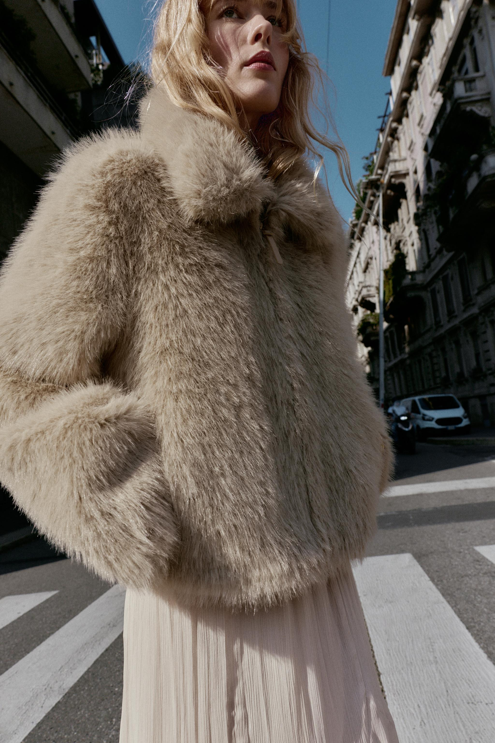 DOUBLE-FACED FAUX FUR JACKET | Zara US