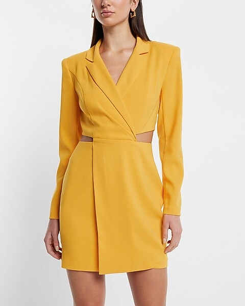 Cutout Mini Blazer Dress | Express