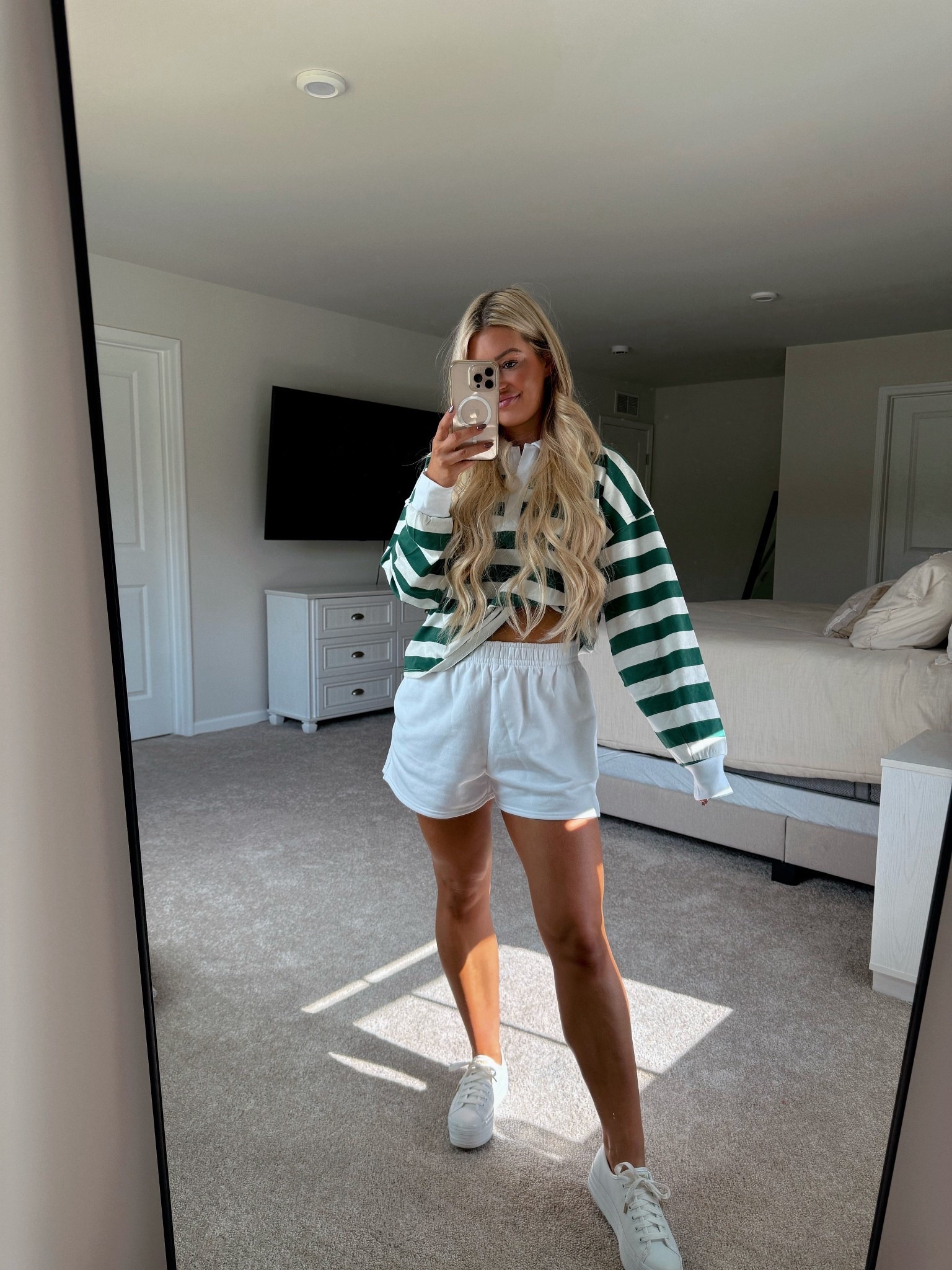 Trend alert: rugby long sleeve tee paired with shorts and sneakers

All from Walmart & so affordable! 

Mom uniform 
Early fall outfit 
Drop off outfit 

#LTKSeasonal #LTKStyleTip #LTKFindsUnder50