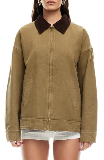 LIONESS Workwear Water Repellent Cotton Jacket in Chestnut at Nordstrom Rack, Size Small | Nordstrom Rack