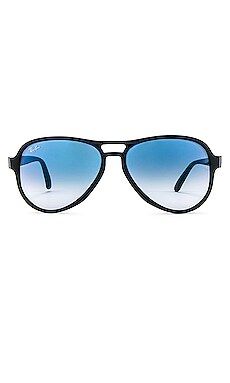 Ray-Ban Vagabond in Black & Clear Gradient Blue from Revolve.com | Revolve Clothing (Global)