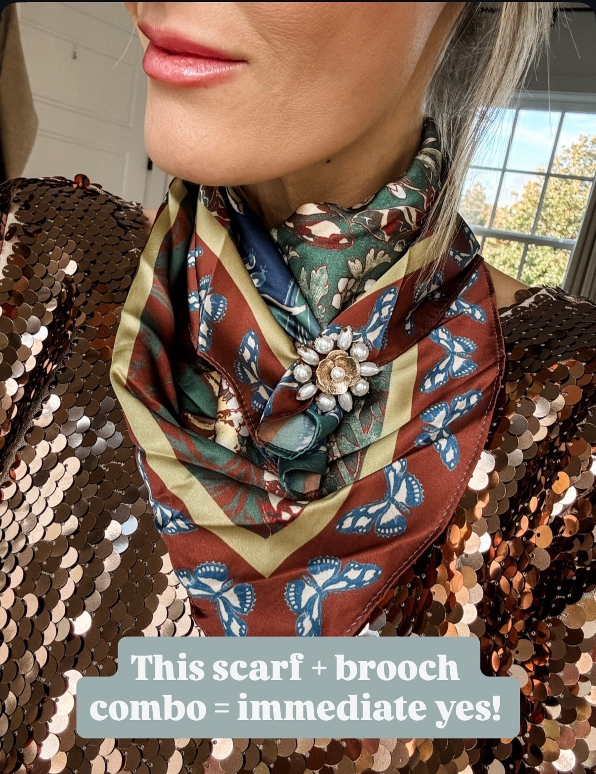 Obsessed with this look 😍 it brings a whole different vibe to the outfit! 

Loverly Grey, Anthropologie, gift guide, gift ideas, printed scarf, silk scarf, satin scarf, brooch

#LTKFindsUnder100 #LTKGiftGuide #LTKHoliday