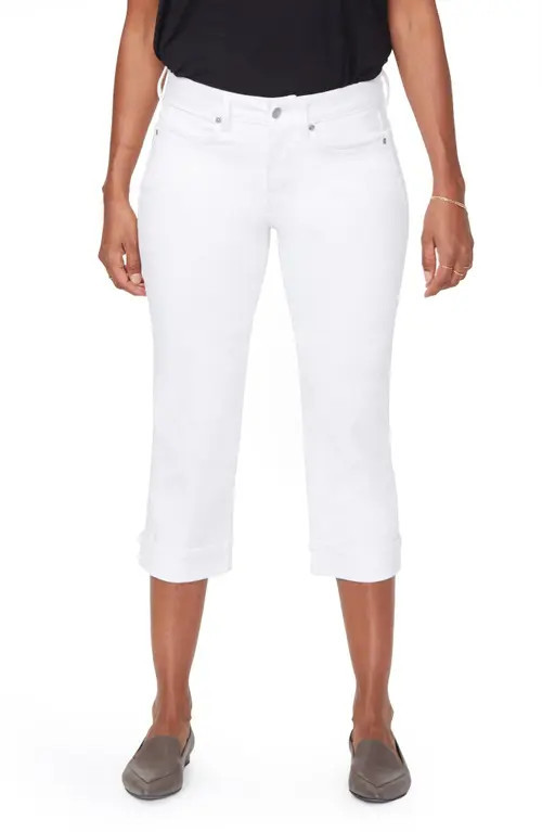 NYDJ Marilyn Straight Leg Capri Jeans in Optic White at Nordstrom, Size 4 | Nordstrom
