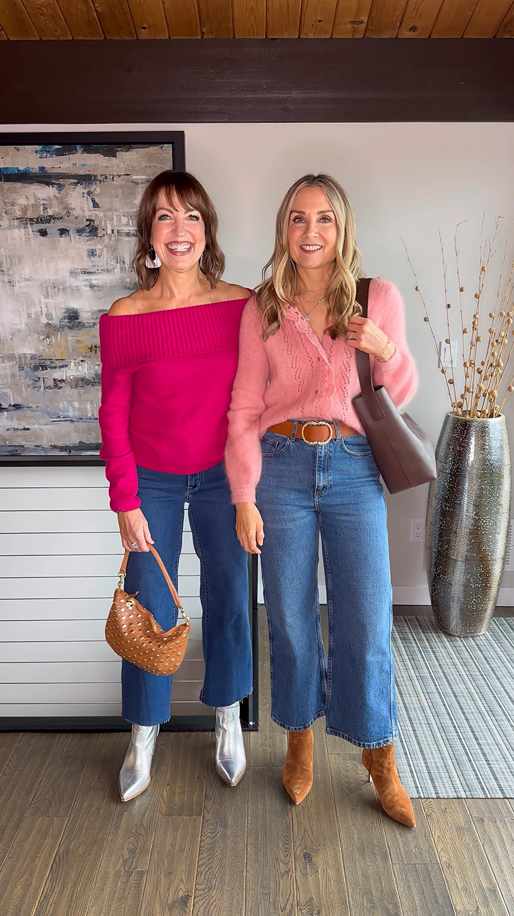 Entering our pink era✨💕 So refreshing to take a break from winter neutrals and add a Valentine-y pop!

For work or going out, a pink sweater + jeans and boots makes an easy peasy casual chic outfit! Off the shoulder sweaters are trending—love that it’s cozy while also giving an elevated look!

Date night, pink sweater, Valentine’s Day, vday outfit, work outfit, Sezane, Clare v, crop wide leg jeans

#LTKOver40 #LTKStyleTip #LTKFindsUnder100