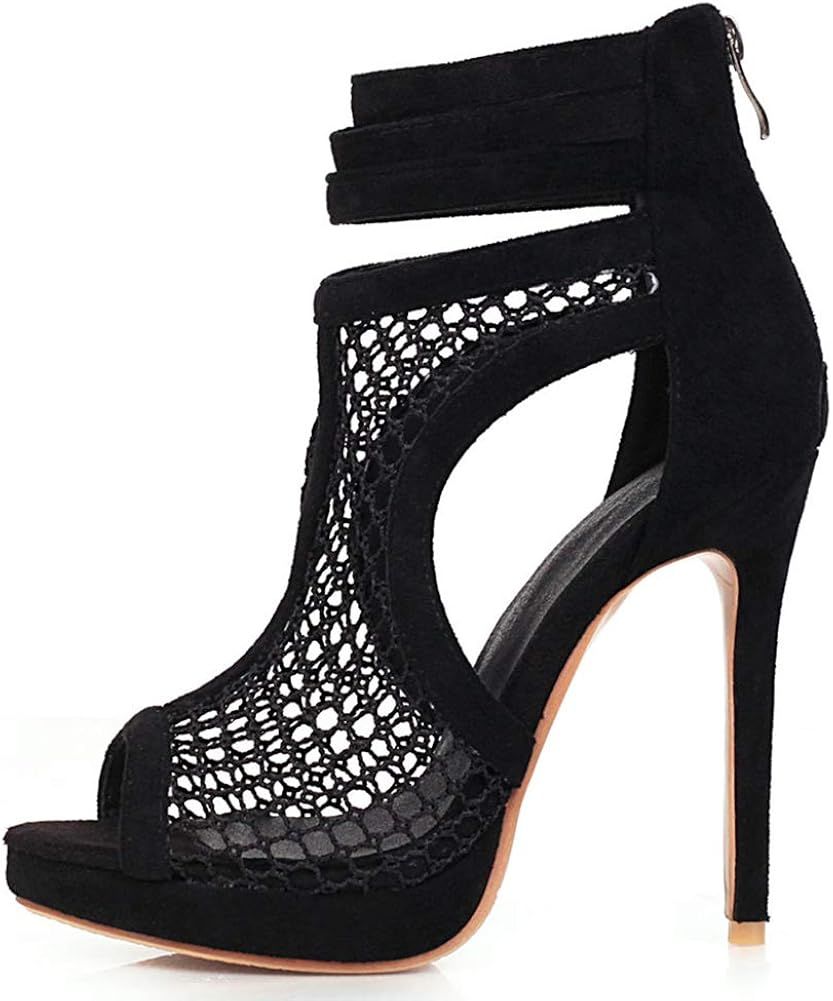 Roimaash Fashion High Top Sandals Stiletto High Heels | Amazon (US)