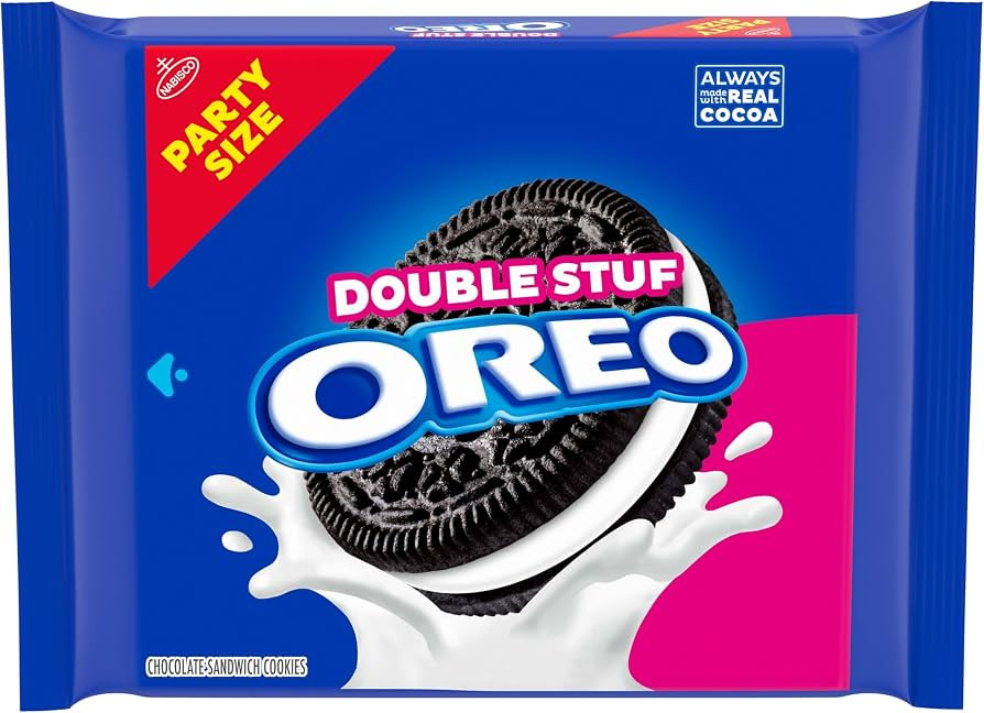OREO Double Stuf Chocolate Sandwich Cookies, Party Size, 24.95 oz | Amazon (US)