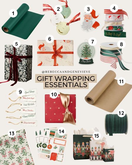 Gift wrapping essentials! 
-
Christmas. Wrapping paper. Gift tags. Ribbons. Gift wrap  

#LTKSeasonal #LTKfindsunder50 #LTKHoliday