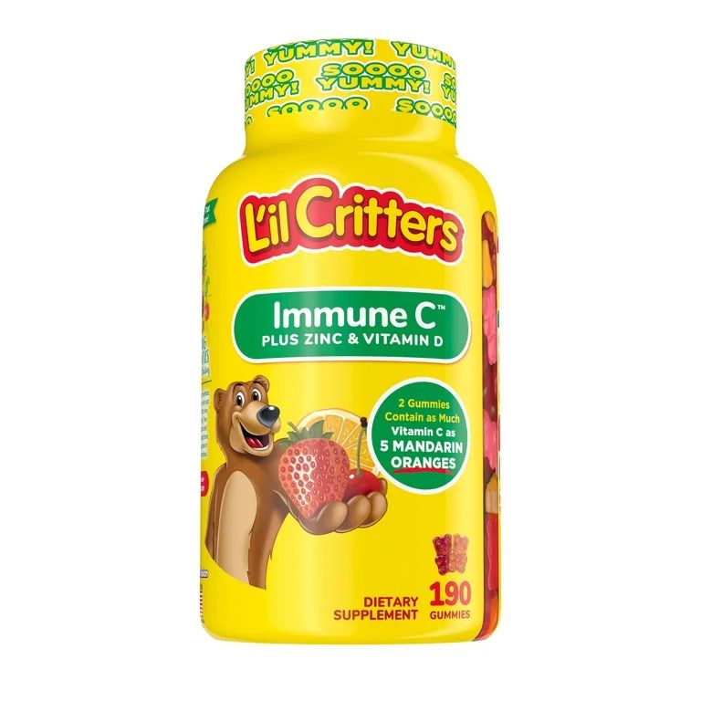 L'il Critters Immune C Kids Gummy Vitamin Supplement, Fruit Flavored, 190 Count | Walmart (US)