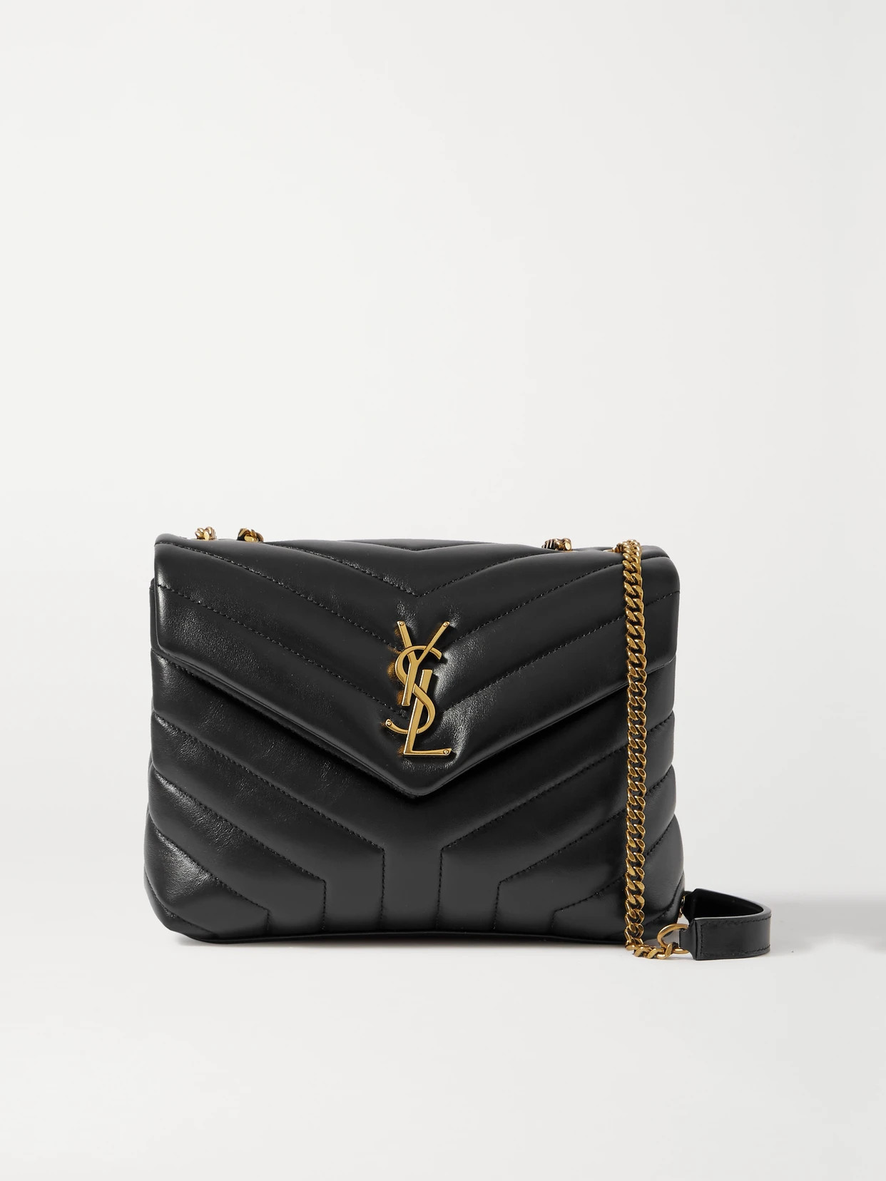 SAINT LAURENT - Loulou Small Quilted Leather Shoulder Bag - Black | NET-A-PORTER (UK & EU)