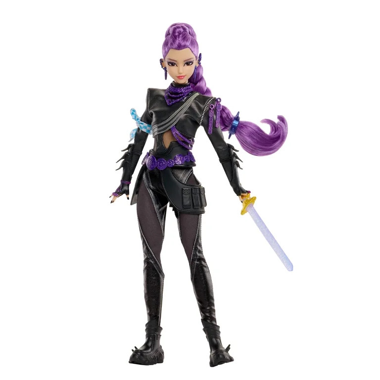 KPop Demon Hunters HUNTR/X Rumi Deluxe Fashion Doll in Removable Battle Look with Sword Accessory | Walmart (US)