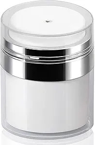 Airless Pump Jar - 0.5 Oz Lotion Dispenser with Pump Travel Container for Skincare, Refillable Em... | Amazon (US)