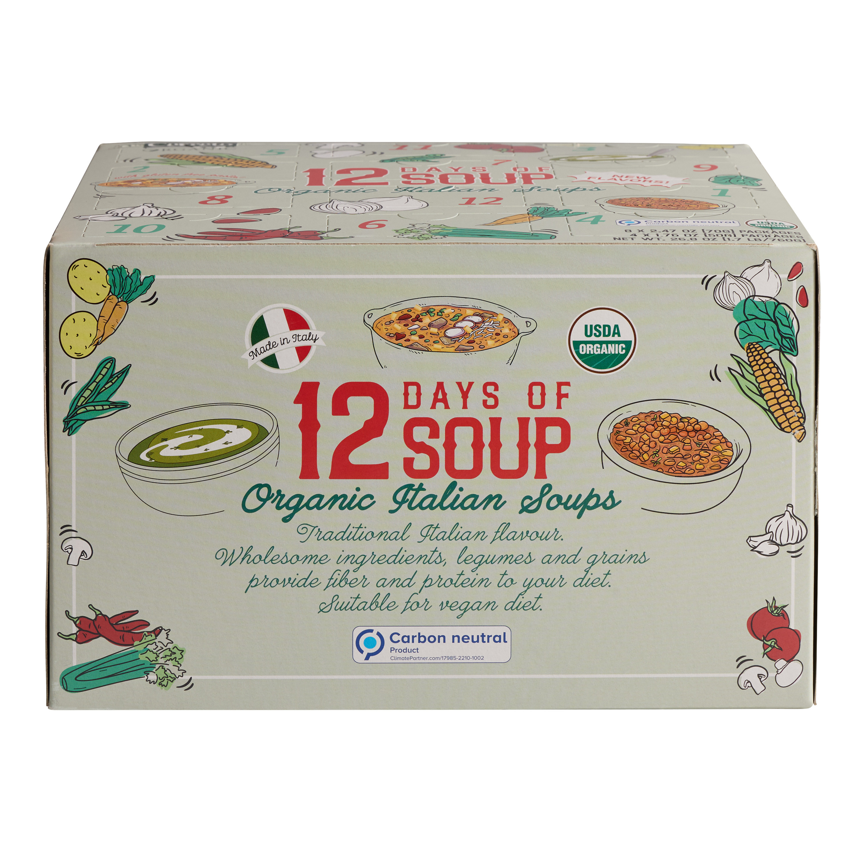 Cerreto Organic 12 Days of Italian Soups Gift Box 12 Pack | World Market