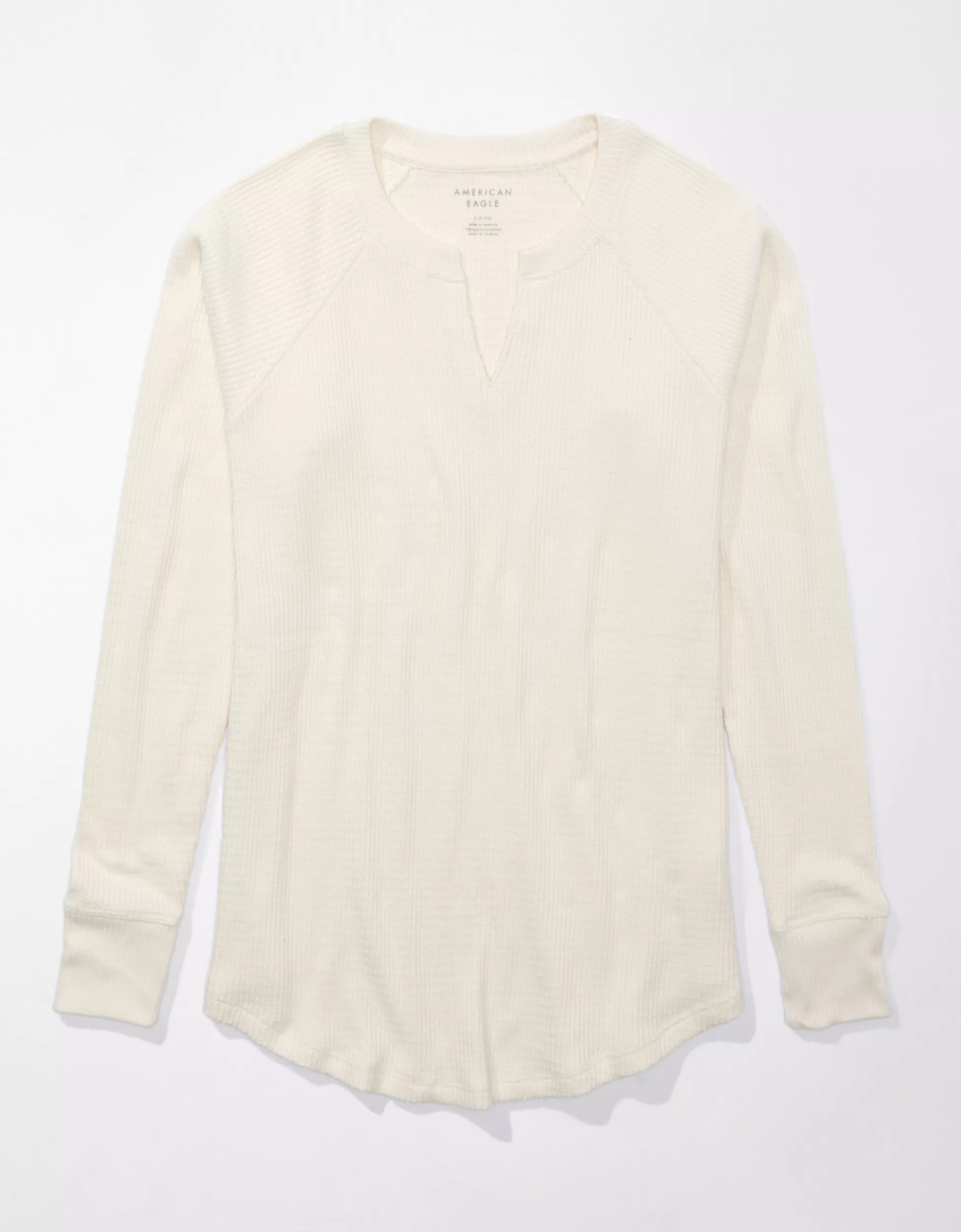 AE Oversized Long-Sleeve Plush Tee | American Eagle Outfitters (US & CA)