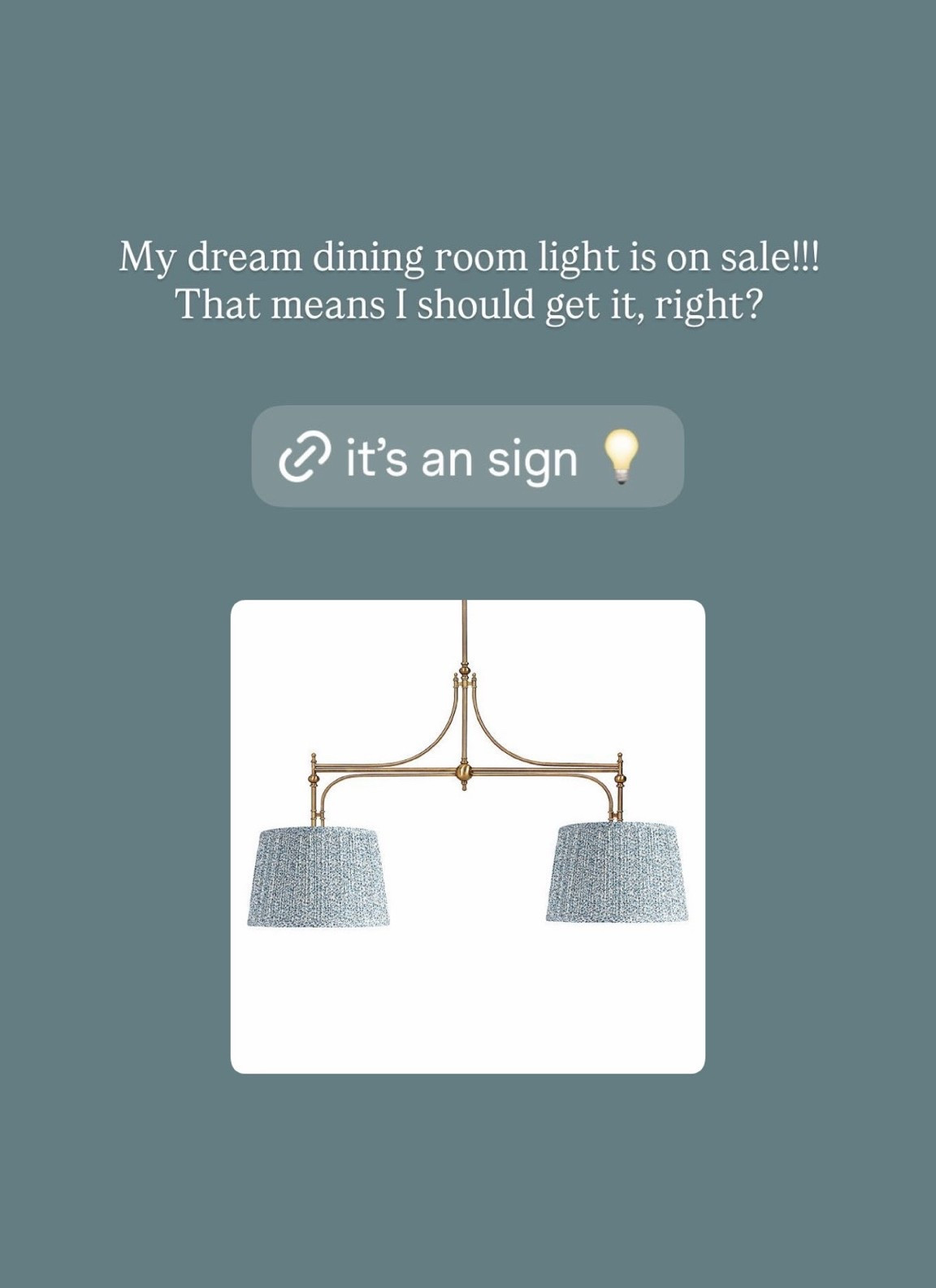 It’s meant to be! I have had such a hard time picking a light fixture, and I think this might just be the one 😍

#LTKHome #LTKSaleAlert