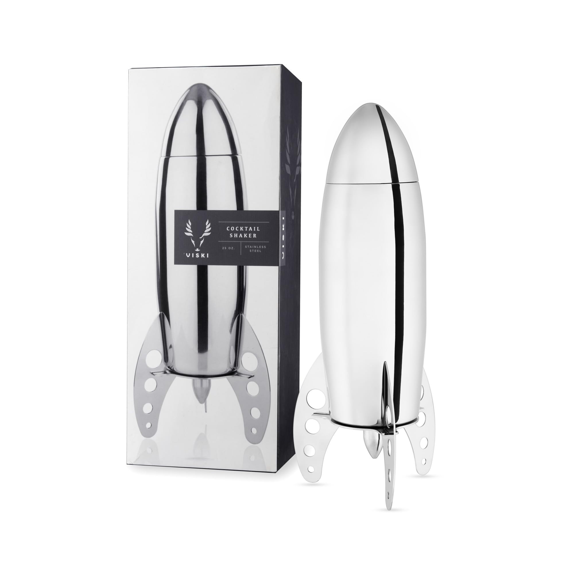 Viski Rocket Cocktail Shaker with Strainer Bar Set for Cold Brew Cocktails, Margarita, Espresso M... | Amazon (US)
