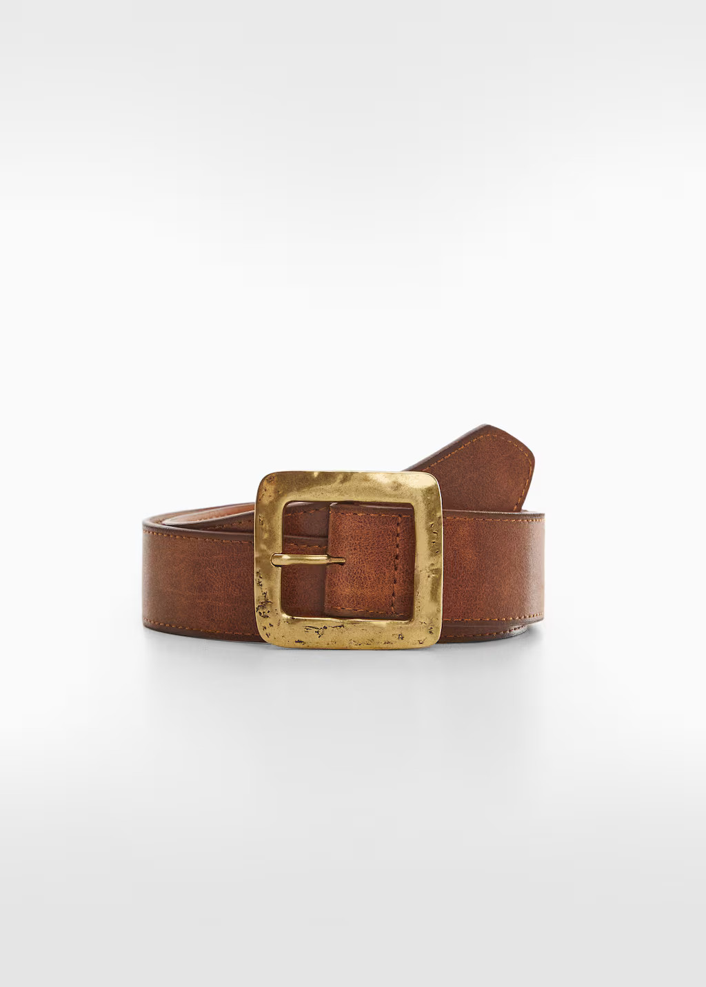 Textured square buckle belt -  Women | Mango USA | MANGO (US)