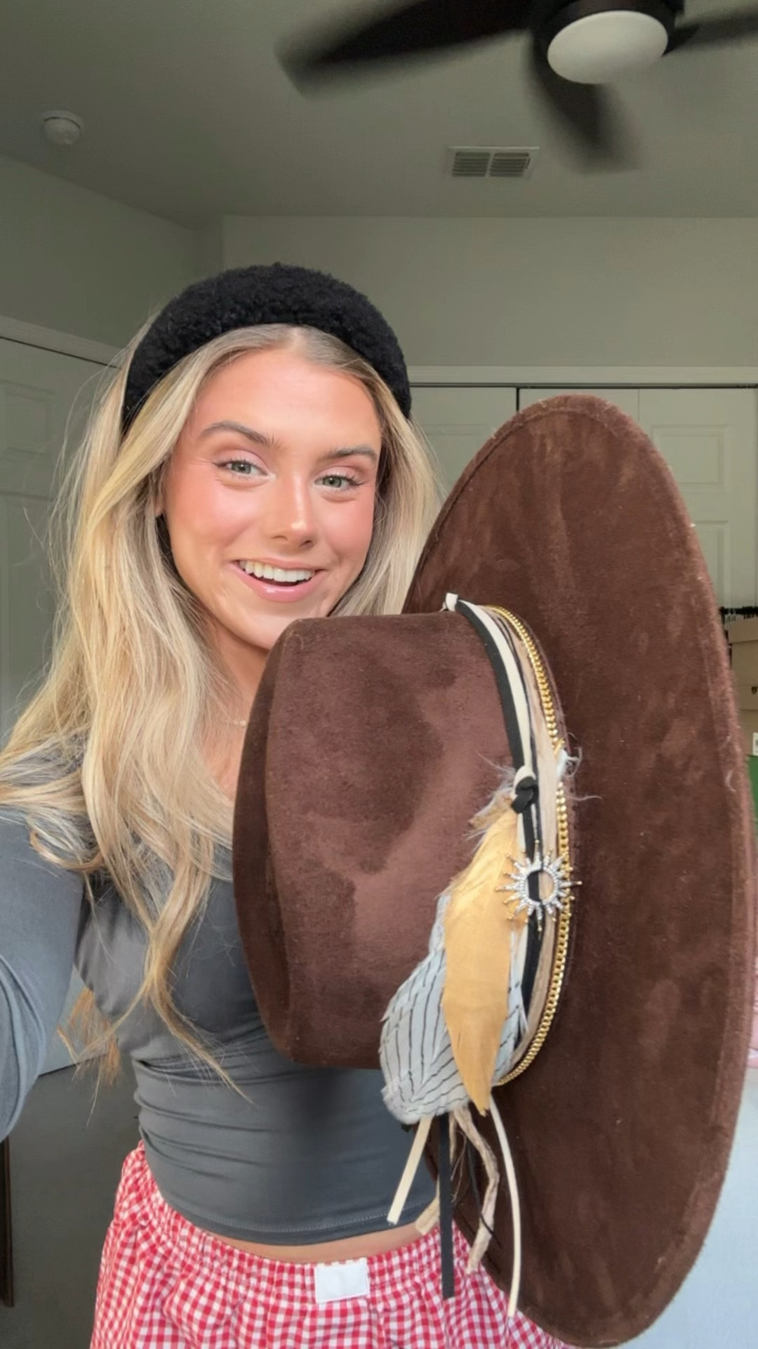 My newest cowboy hat from Her Story! Espresso Wide Brim Hat by AB.LINO. Chocolate Rancher Fedora Hat by AB.LINO
Meet our OG wide-brimmed Rancher fedora. This hat is designed to make a statement — for elegance, for everyday and for the billion moments in between. Hand-made from stiffened Mexican suede with a rigid brim and crown, this style is designed to hold its shape through thick and thin. @herstory @ablinohats #ad #herstorymarket #herstorypartner 

#LTKVideo #LTKSeasonal #LTKStyleTip