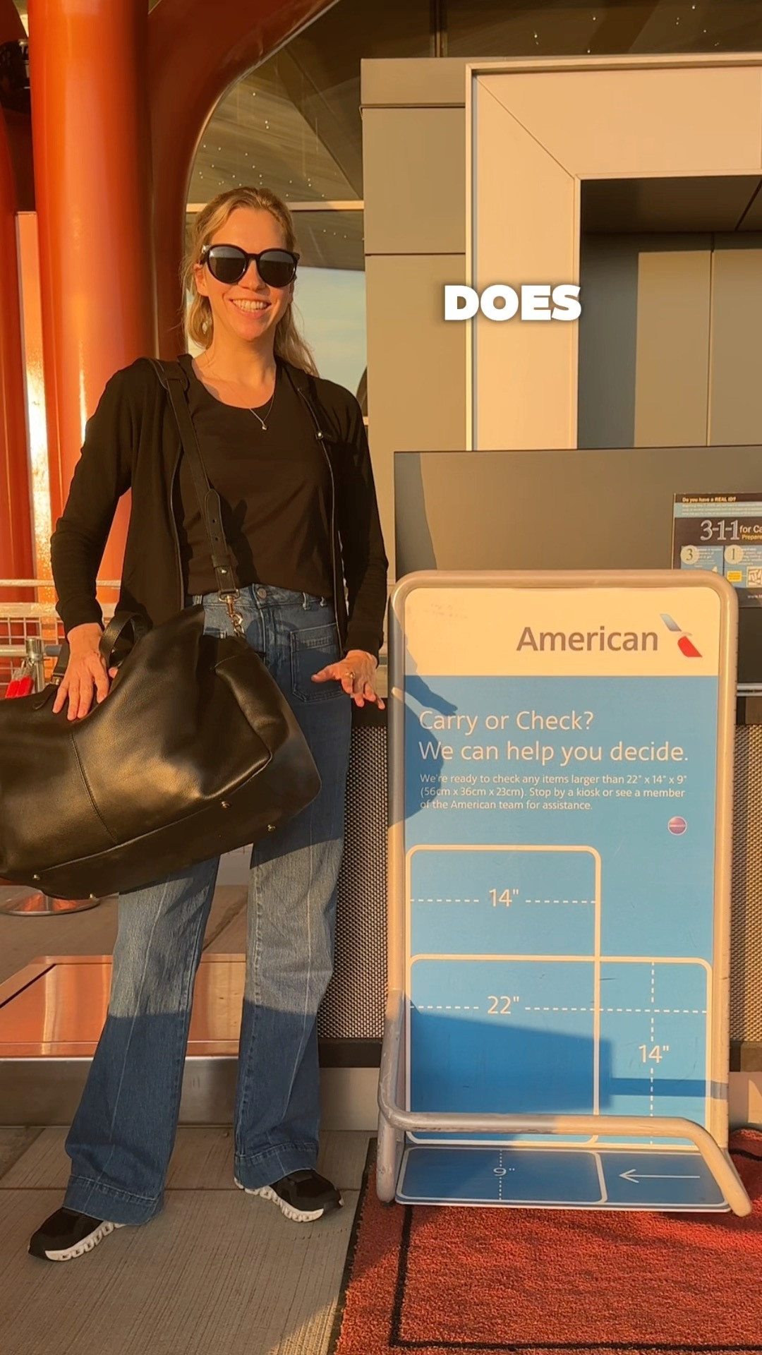 ✨ Testing the Quince Leather Weekender in the American Airlines personal item sizer

Quince Leather Weekender size
21″ × 11.5″ × 9.5″

American Airlines personal item limit
18″ × 14″ × 8″

Test result ✈️

If you packed this very lightly, you might be able to squeeze it in, but realistically I think this bag is better suited as a carry on.

The good news? It doesn’t push the limits of American Airlines’ carry on allowance, so you can use it comfortably as an overhead bag while still having the convenience and style of a weekender.

This is exactly why I love testing bags in airline sizers before a trip. The “best” travel bag really depends on how you plan to use it.

Looking for this bag? I’ve linked it in my profile. ✨

 

 #LTKgrwm #LTKootd #LTKTravel